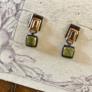 Artisan Sterling Gold Vermeil Peridot Earrings